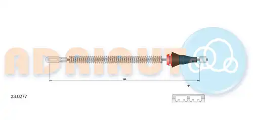 жило за ръчна спирачка ADRIAUTO 33.0277
