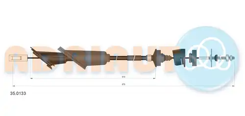 въжен механизъм, задействане на съединителя ADRIAUTO 35.0133