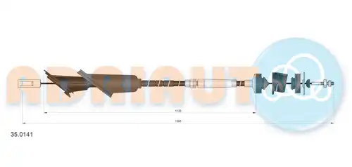 въжен механизъм, задействане на съединителя ADRIAUTO 35.0141