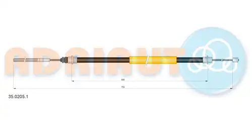 жило за ръчна спирачка ADRIAUTO 35.0205.1