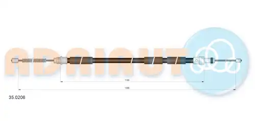 жило за ръчна спирачка ADRIAUTO 35.0206