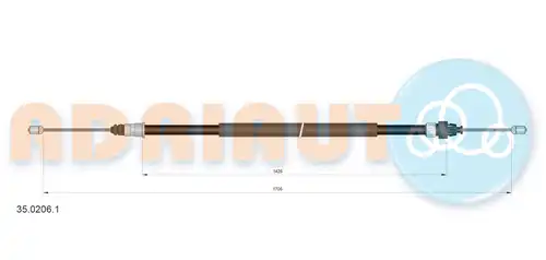 жило за ръчна спирачка ADRIAUTO 35.0206.1