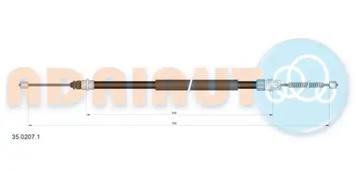 жило за ръчна спирачка ADRIAUTO 35.0207.1
