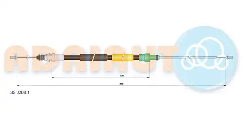 жило за ръчна спирачка ADRIAUTO 35.0208.1