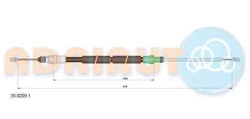 жило за ръчна спирачка ADRIAUTO 35.0209.1