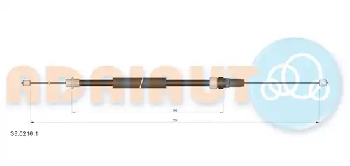 жило за ръчна спирачка ADRIAUTO 35.0216.1