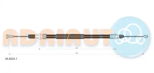 жило за ръчна спирачка ADRIAUTO 35.0224.1