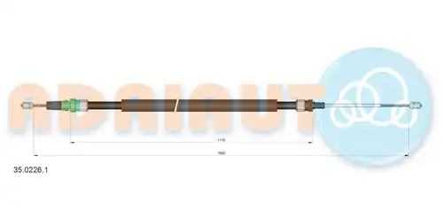 жило за ръчна спирачка ADRIAUTO 35.0226.1
