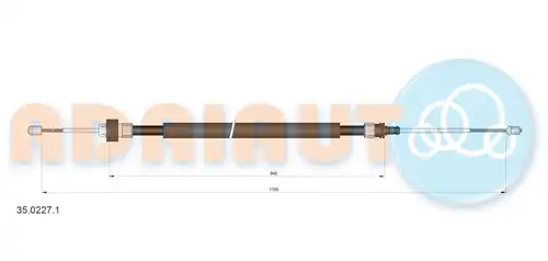 жило за ръчна спирачка ADRIAUTO 35.0227.1