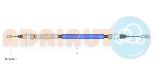 жило за ръчна спирачка ADRIAUTO 35.0233.1