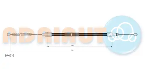 жило за ръчна спирачка ADRIAUTO 35.0236