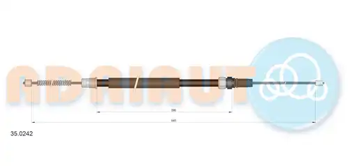 жило за ръчна спирачка ADRIAUTO 35.0242