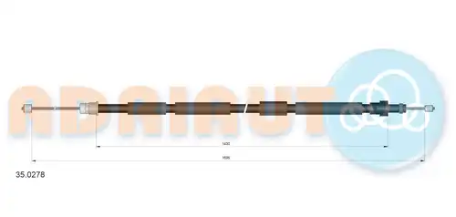 жило за ръчна спирачка ADRIAUTO 35.0278