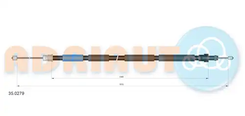 жило за ръчна спирачка ADRIAUTO 35.0279