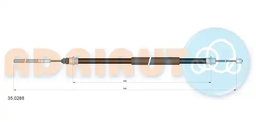 жило за ръчна спирачка ADRIAUTO 35.0288