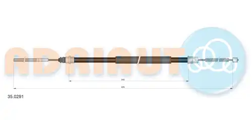 жило за ръчна спирачка ADRIAUTO 35.0291