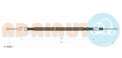 жило за ръчна спирачка ADRIAUTO 41.0228.1