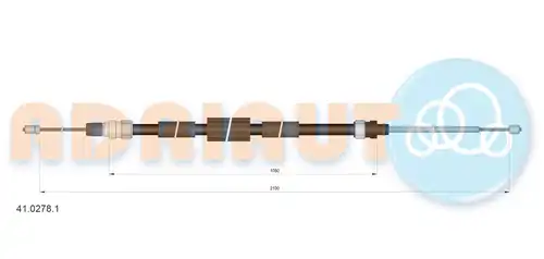 жило за ръчна спирачка ADRIAUTO 41.0278.1