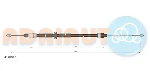 жило за ръчна спирачка ADRIAUTO 41.0299.1