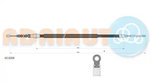 жило за ръчна спирачка ADRIAUTO 43.0208