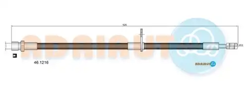спирачен маркуч ADRIAUTO 46.1216