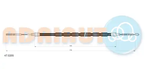 жило за ръчна спирачка ADRIAUTO 47.0205