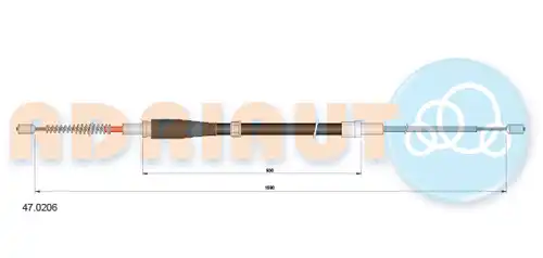 жило за ръчна спирачка ADRIAUTO 47.0206