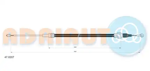 жило за ръчна спирачка ADRIAUTO 47.0207