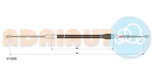 жило за ръчна спирачка ADRIAUTO 47.0209
