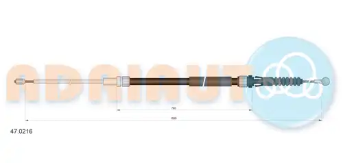 жило за ръчна спирачка ADRIAUTO 47.0216