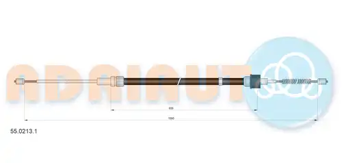 жило за ръчна спирачка ADRIAUTO 55.0213.1