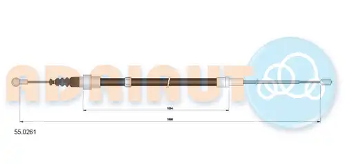 жило за ръчна спирачка ADRIAUTO 55.0261