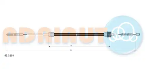 жило за ръчна спирачка ADRIAUTO 55.0268