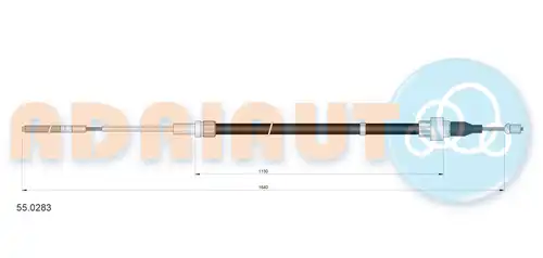 жило за ръчна спирачка ADRIAUTO 55.0283