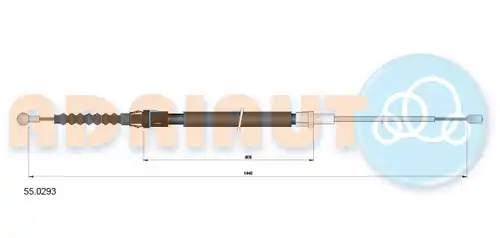 жило за ръчна спирачка ADRIAUTO 55.0293
