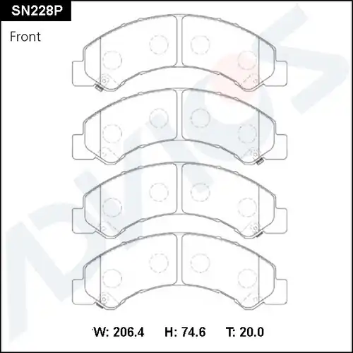 накладки ADVICS SN228P