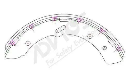 комплект спирачна челюст ADVICS-SEA D8N016Y