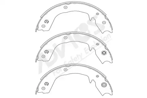 комплект спирачна челюст ADVICS-SEA D8N022Y