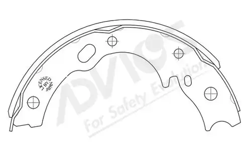 комплект спирачна челюст ADVICS-SEA J8N009Y