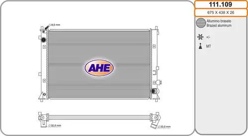 воден радиатор AHE 111.109