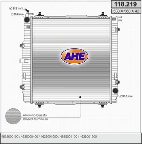 воден радиатор AHE 118.219