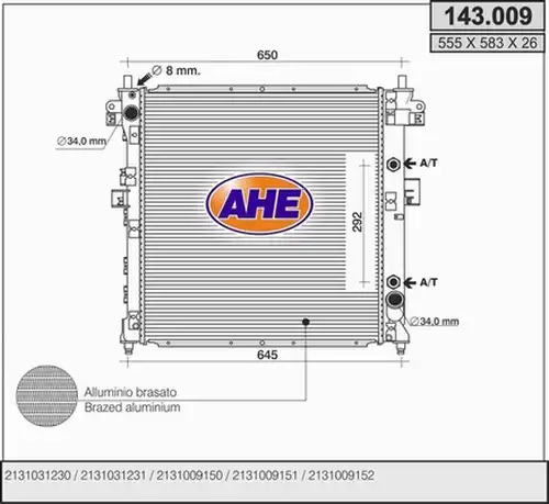 воден радиатор AHE 143.009