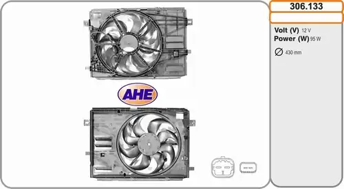 вентилатор, охлаждане на двигателя AHE 306.133