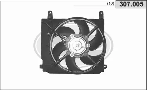вентилатор, охлаждане на двигателя AHE 307.005