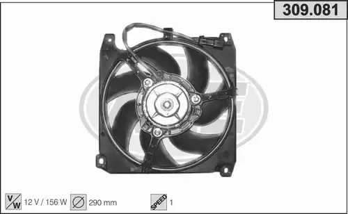 вентилатор, охлаждане на двигателя AHE 309.081