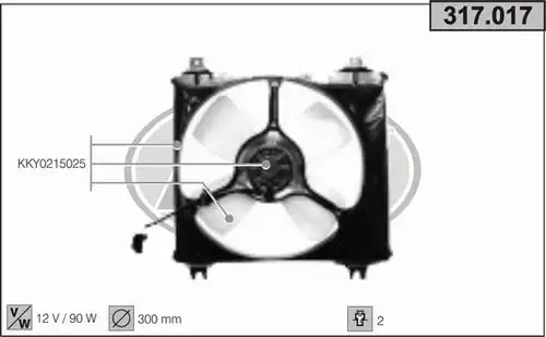 вентилатор, охлаждане на двигателя AHE 317.017