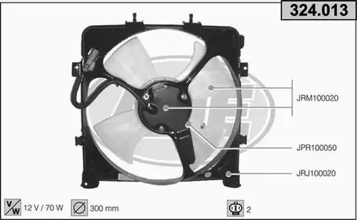 вентилатор, охлаждане на двигателя AHE 324.013