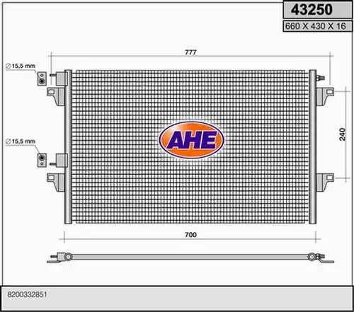 кондензатор, климатизация AHE 43250