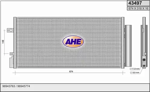 кондензатор, климатизация AHE 43497