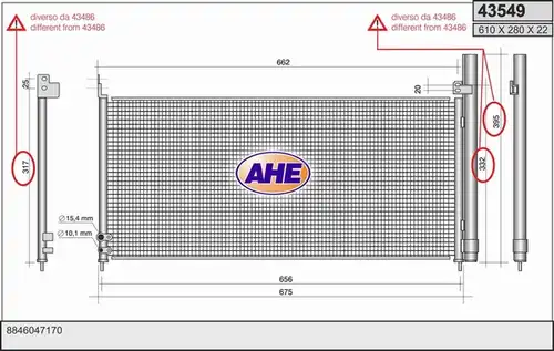 кондензатор, климатизация AHE 43549